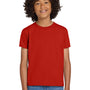 Gildan Youth DryBlend Moisture Wicking Short Sleeve Crewneck T-Shirt - Red