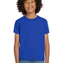 Gildan Youth DryBlend Moisture Wicking Short Sleeve Crewneck T-Shirt - Royal Blue