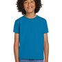 Gildan Youth DryBlend Moisture Wicking Short Sleeve Crewneck T-Shirt - Sapphire Blue