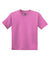 Gildan 8000B/G800B Youth DryBlend Moisture Wicking Short Sleeve Crewneck T-Shirt Azalea Pink Flat Front