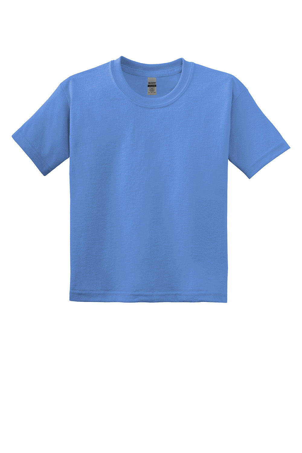 Gildan 8000B/G800B Youth DryBlend Moisture Wicking Short Sleeve Crewneck T-Shirt Carolina Blue Flat Front