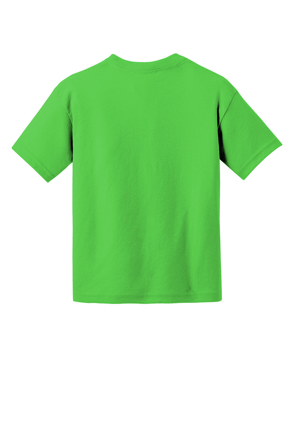 Gildan 8000B/G800B Youth DryBlend Moisture Wicking Short Sleeve Crewneck T-Shirt Electric Green Flat Back