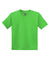 Gildan 8000B/G800B Youth DryBlend Moisture Wicking Short Sleeve Crewneck T-Shirt Electric Green Flat Front