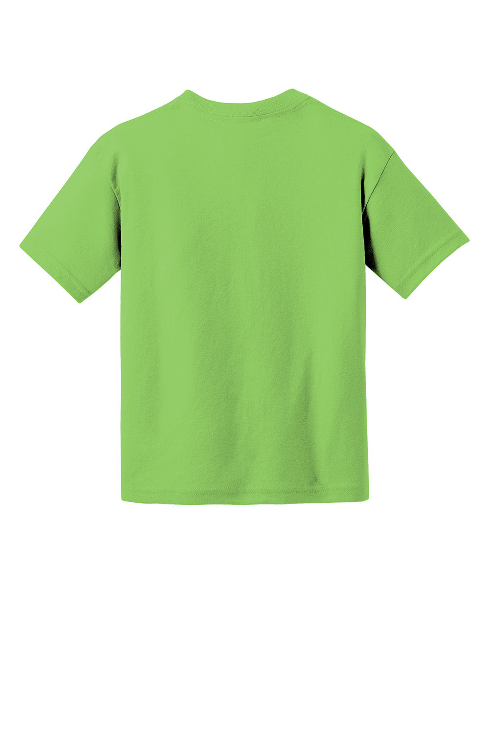 Gildan 8000B/G800B Youth DryBlend Moisture Wicking Short Sleeve Crewneck T-Shirt Lime Green Flat Back