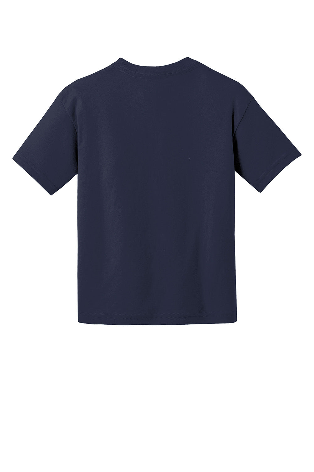 Gildan 8000B/G800B Youth DryBlend Moisture Wicking Short Sleeve Crewneck T-Shirt Navy Blue Flat Back