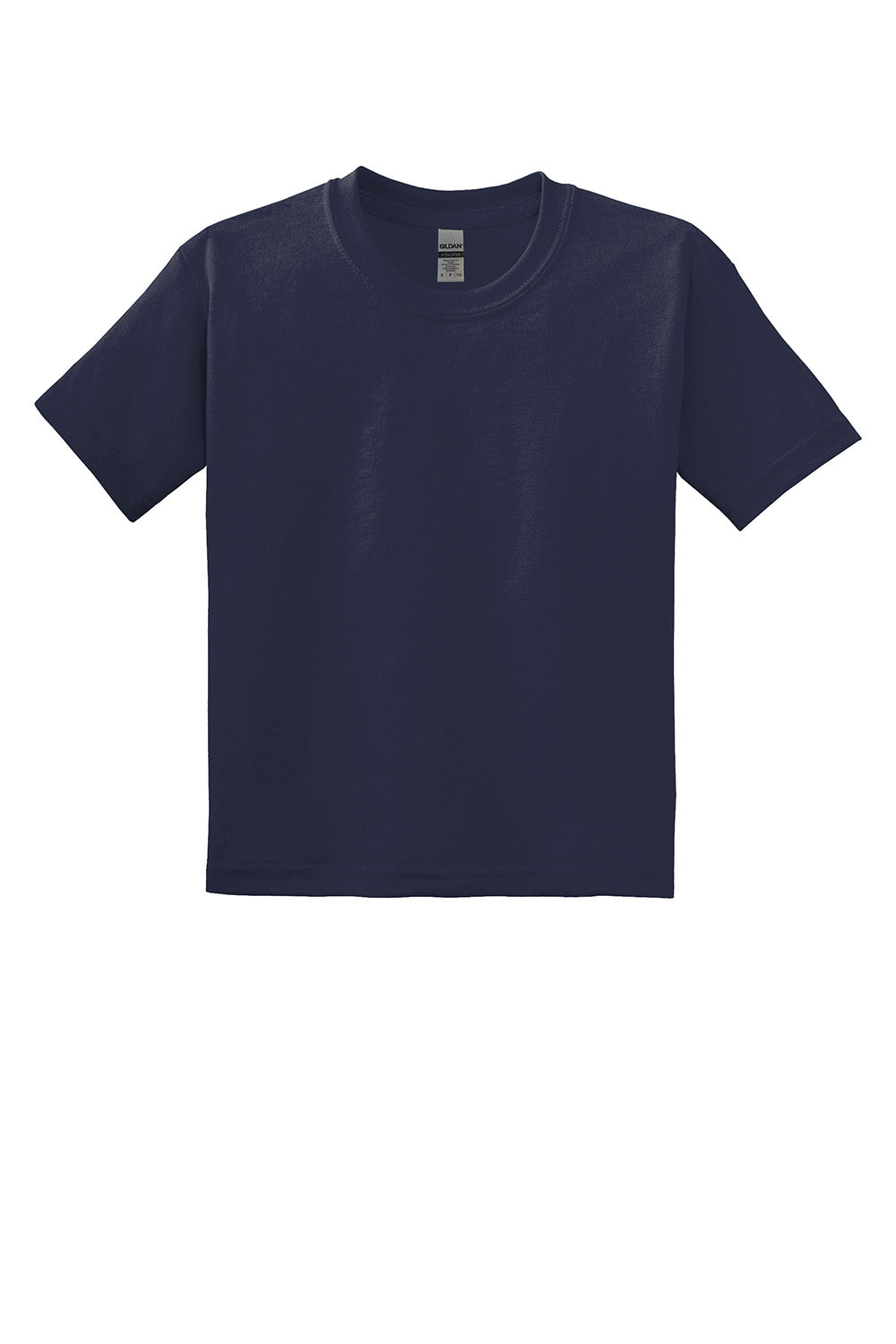 Gildan 8000B/G800B Youth DryBlend Moisture Wicking Short Sleeve Crewneck T-Shirt Navy Blue Flat Front