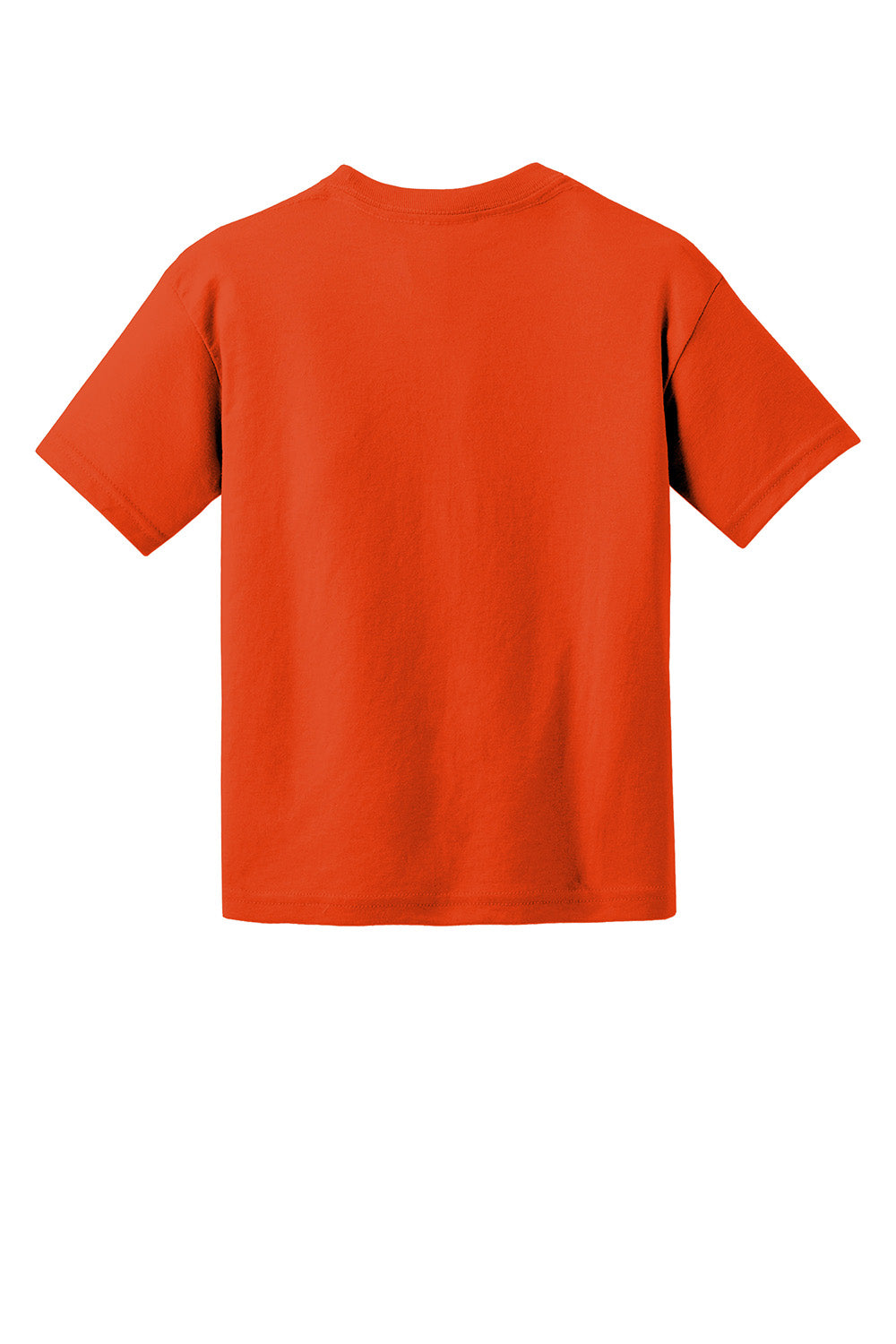 Gildan 8000B/G800B Youth DryBlend Moisture Wicking Short Sleeve Crewneck T-Shirt Orange Flat Back