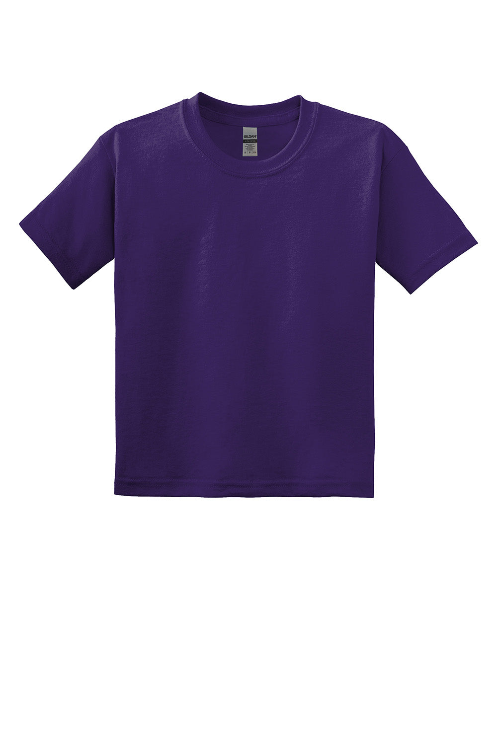 Gildan 8000B/G800B Youth DryBlend Moisture Wicking Short Sleeve Crewneck T-Shirt Purple Flat Front