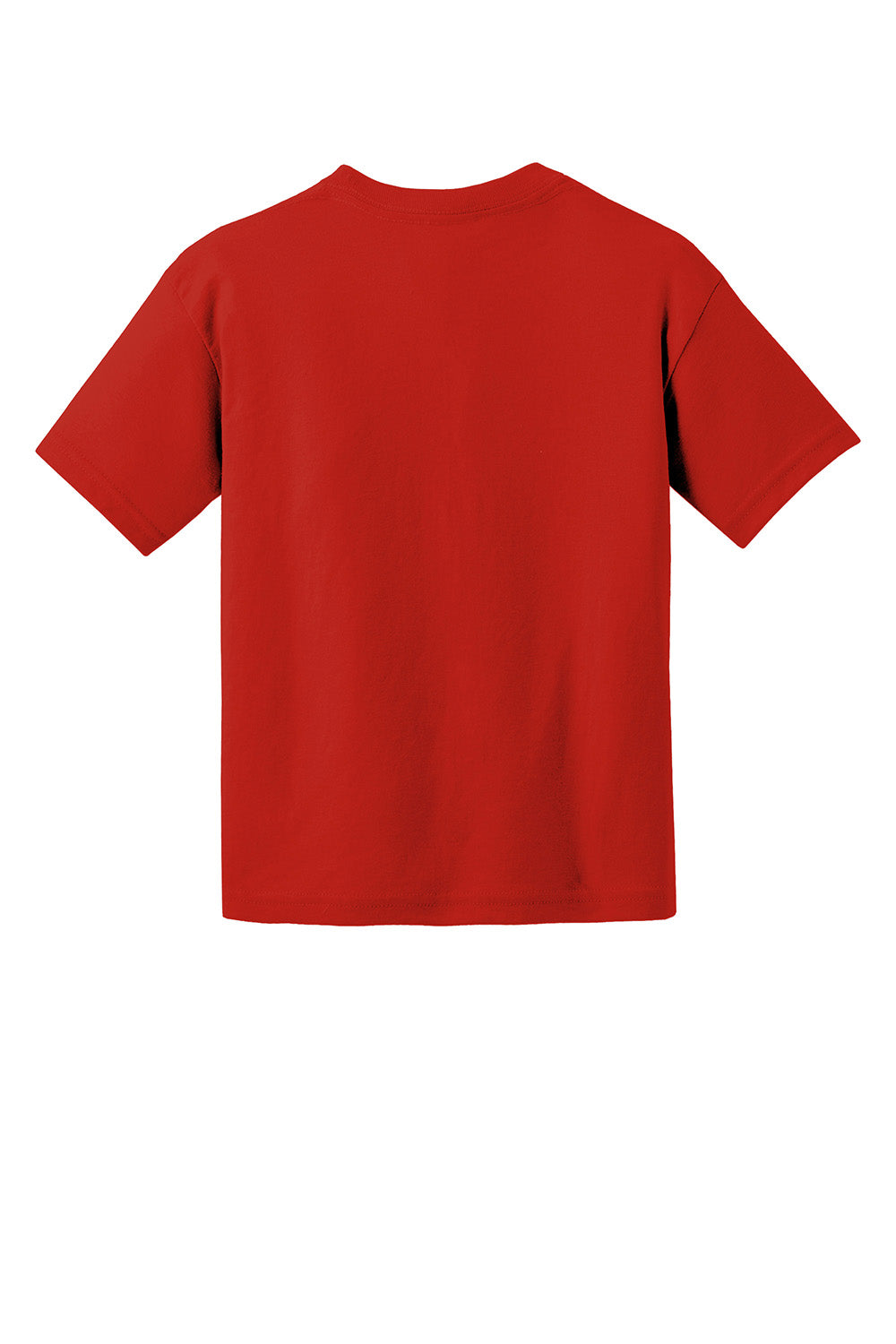 Gildan 8000B/G800B Youth DryBlend Moisture Wicking Short Sleeve Crewneck T-Shirt Red Flat Back