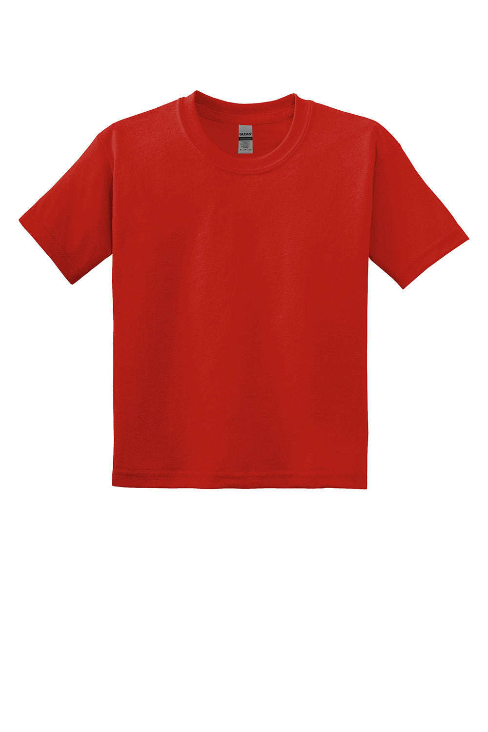 Gildan 8000B/G800B Youth DryBlend Moisture Wicking Short Sleeve Crewneck T-Shirt Red Flat Front