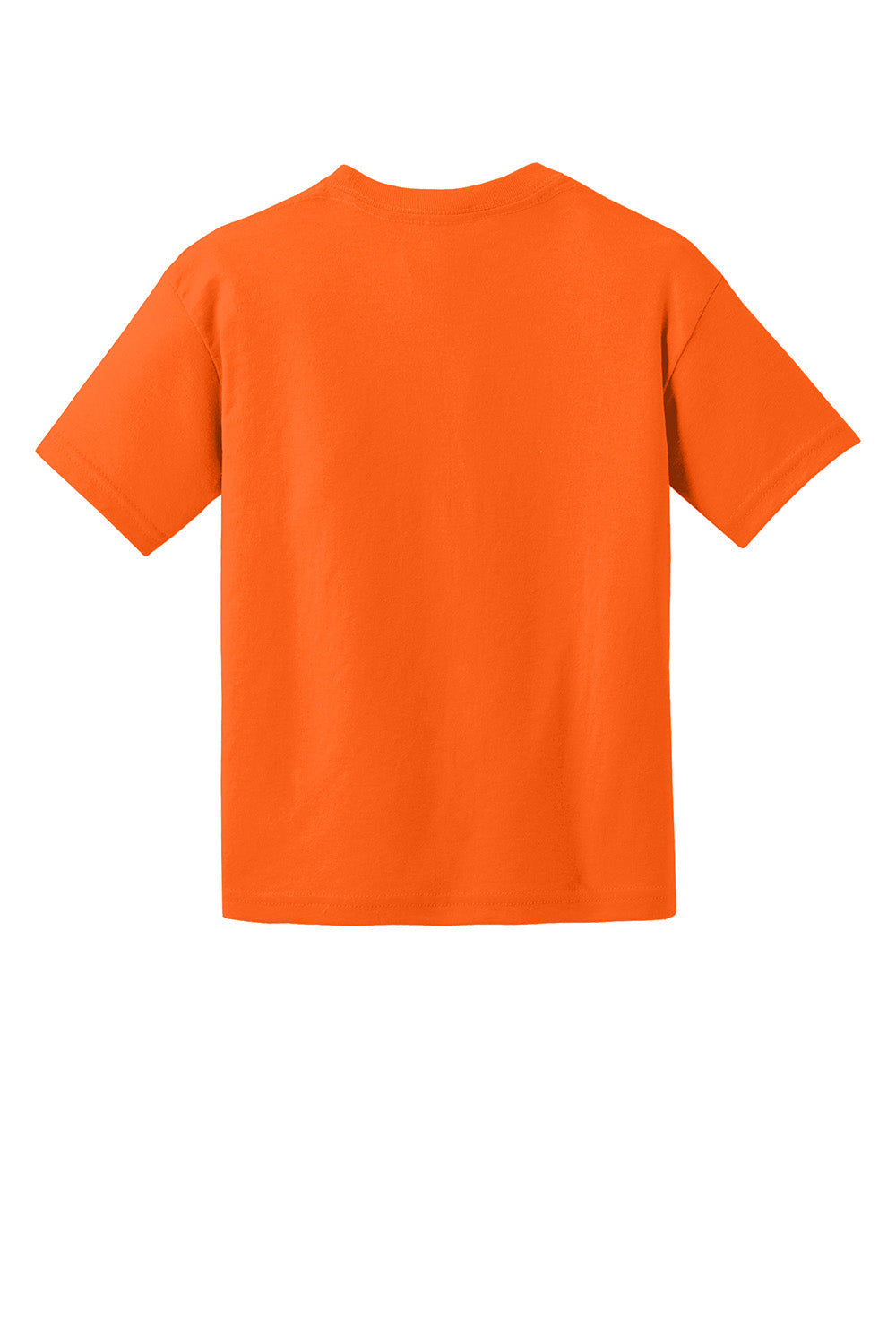 Gildan 8000B/G800B Youth DryBlend Moisture Wicking Short Sleeve Crewneck T-Shirt Safety Orange Flat Back