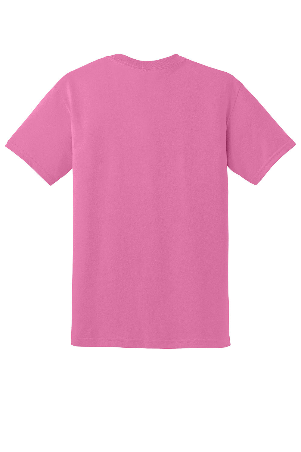 Gildan 8000/G800 Mens DryBlend Moisture Wicking Short Sleeve Crewneck T-Shirt Azalea Pink Flat Back