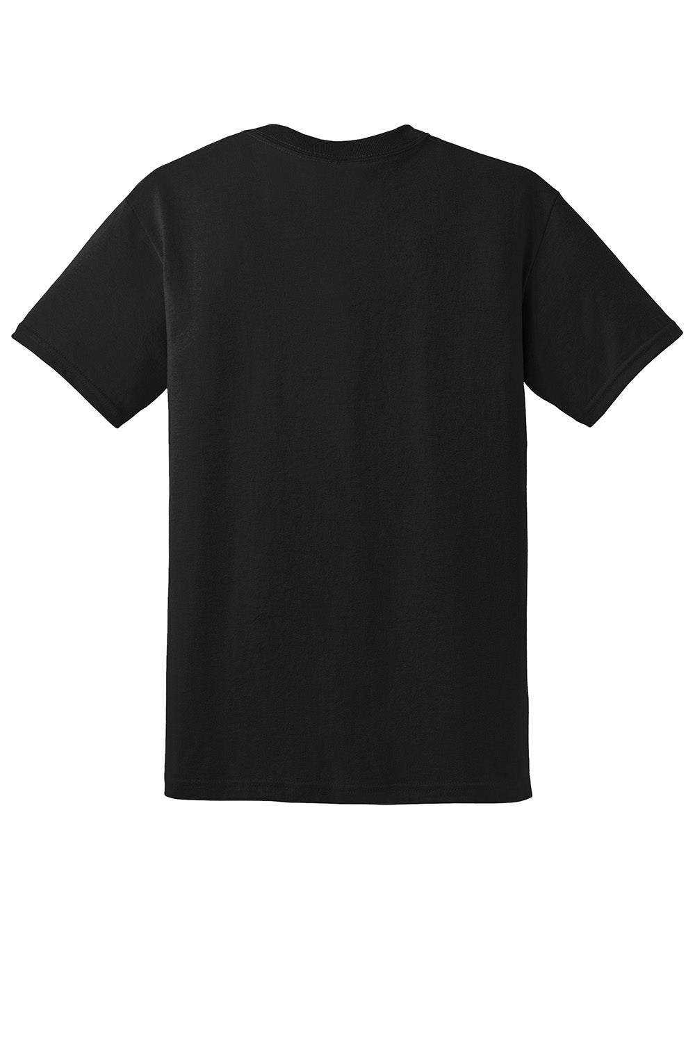 Gildan 8000/G800 Mens DryBlend Moisture Wicking Short Sleeve Crewneck T-Shirt Black Flat Back