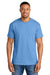 Gildan 8000/G800 Mens DryBlend Moisture Wicking Short Sleeve Crewneck T-Shirt Carolina Blue Model Front