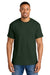 Gildan 8000/G800 Mens DryBlend Moisture Wicking Short Sleeve Crewneck T-Shirt Forest Green Model Front