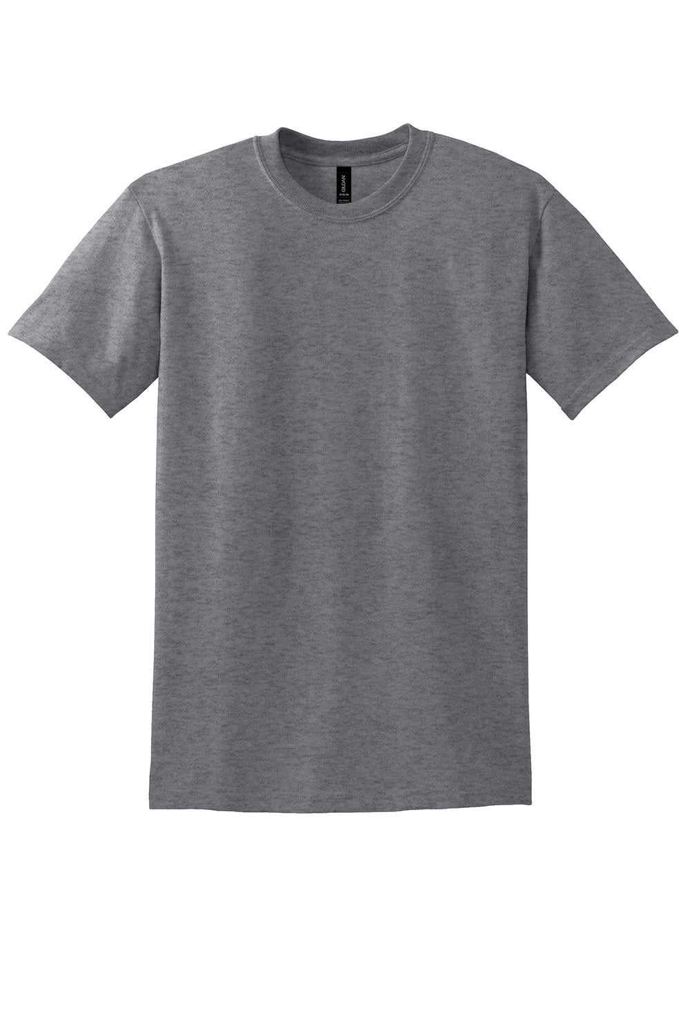 Gildan 8000/G800 Mens DryBlend Moisture Wicking Short Sleeve Crewneck T-Shirt Heather Graphite Grey Flat Front