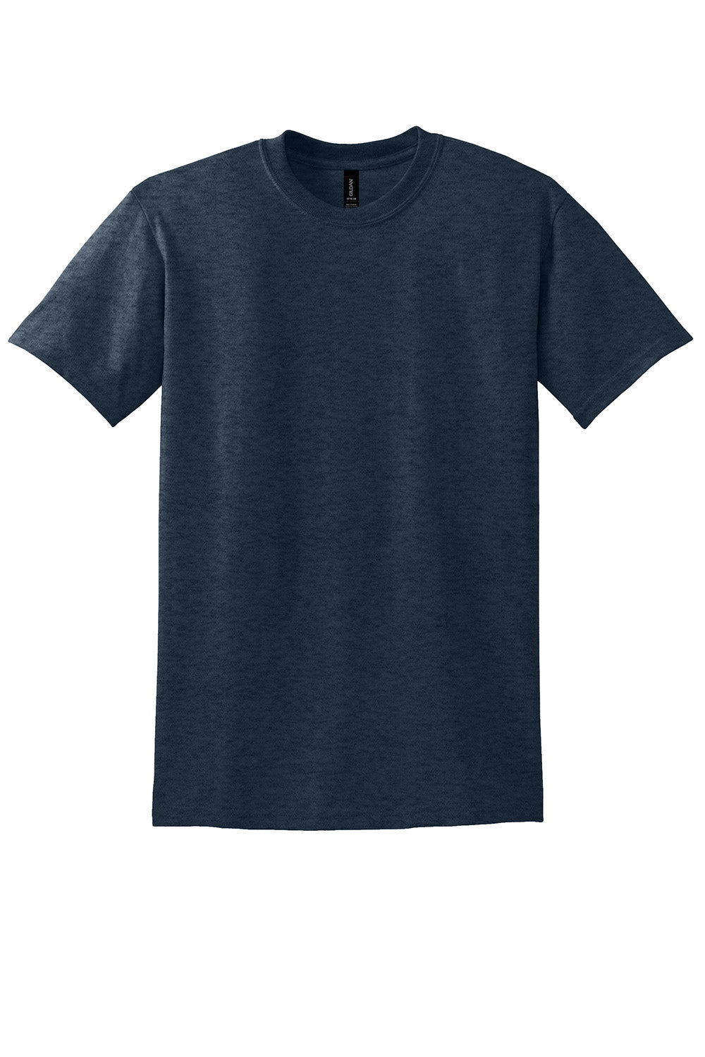 Gildan 8000/G800 Mens DryBlend Moisture Wicking Short Sleeve Crewneck T-Shirt Heather Dark Navy Blue Flat Front