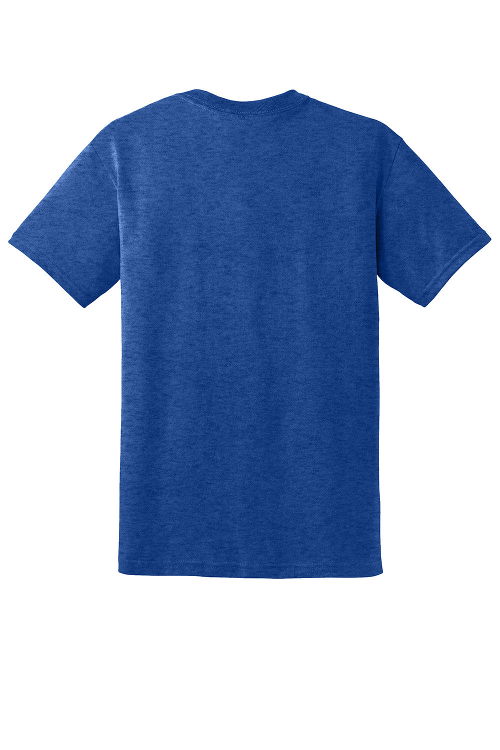 Gildan 8000/G800 Mens DryBlend Moisture Wicking Short Sleeve Crewneck T-Shirt Heather Royal Blue Flat Back