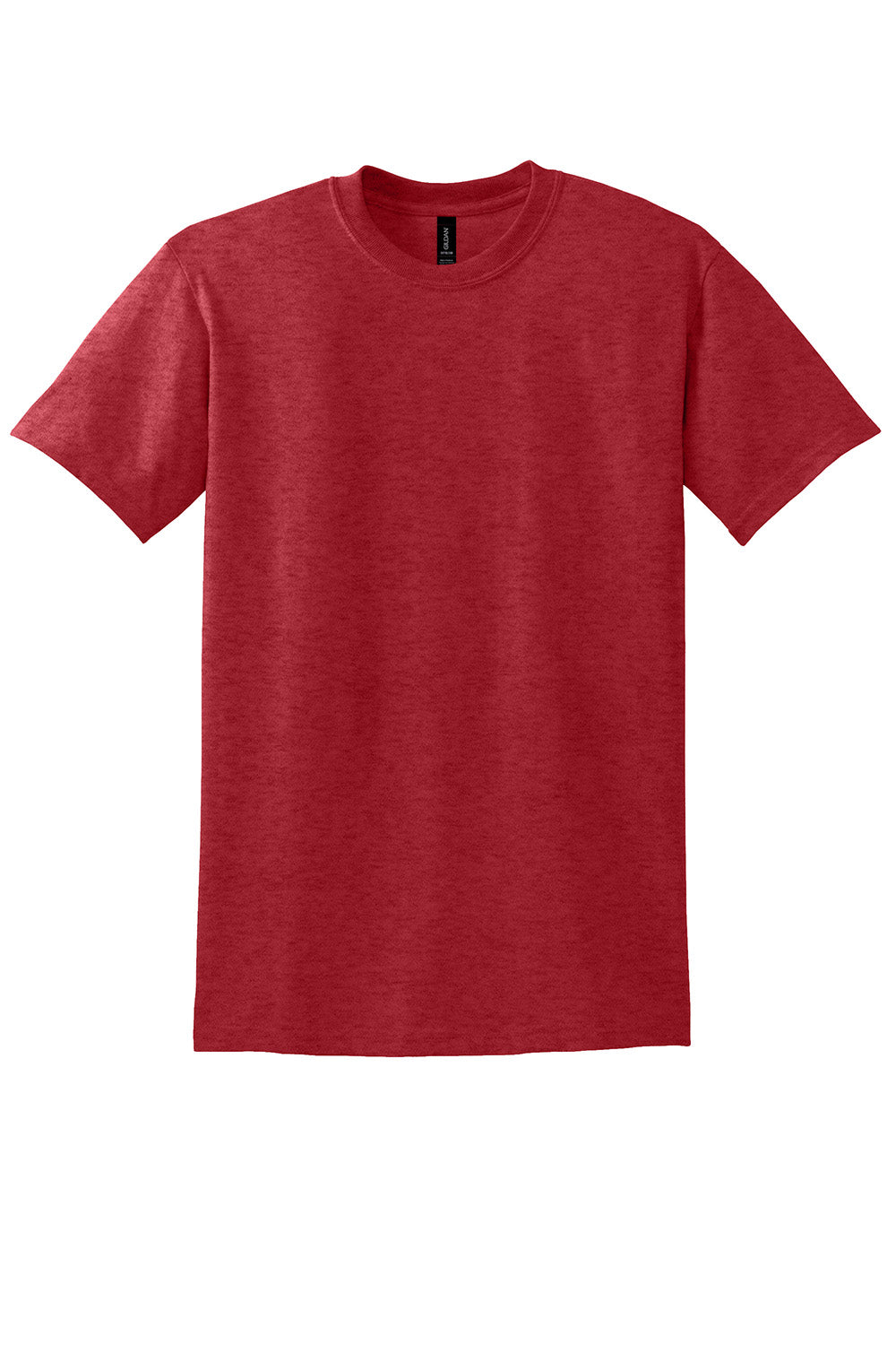 Gildan 8000/G800 Mens DryBlend Moisture Wicking Short Sleeve Crewneck T-Shirt Heather Scarlet Red Flat Front