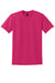 Gildan 8000/G800 Mens DryBlend Moisture Wicking Short Sleeve Crewneck T-Shirt Heliconia Pink Flat Front