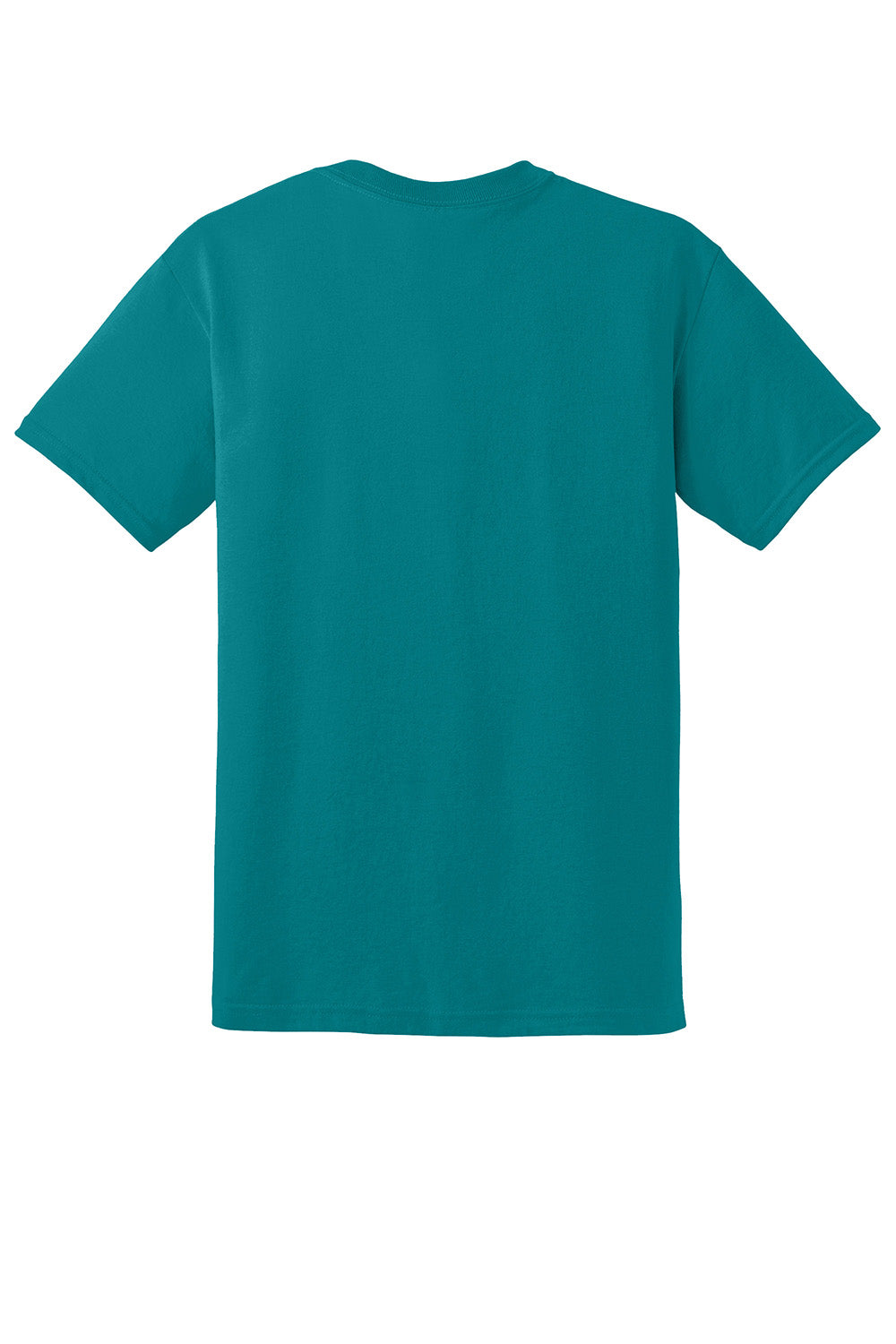 Gildan 8000/G800 Mens DryBlend Moisture Wicking Short Sleeve Crewneck T-Shirt Jade Dome Green Flat Back