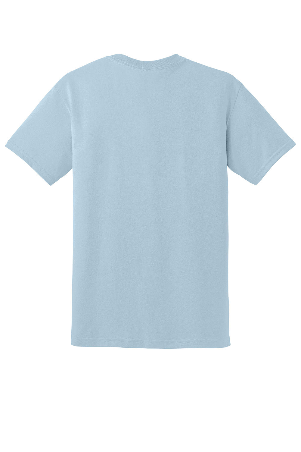 Gildan 8000/G800 Mens DryBlend Moisture Wicking Short Sleeve Crewneck T-Shirt Light Blue Flat Back