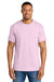 Gildan 8000/G800 Mens DryBlend Moisture Wicking Short Sleeve Crewneck T-Shirt Light Pink Model Front