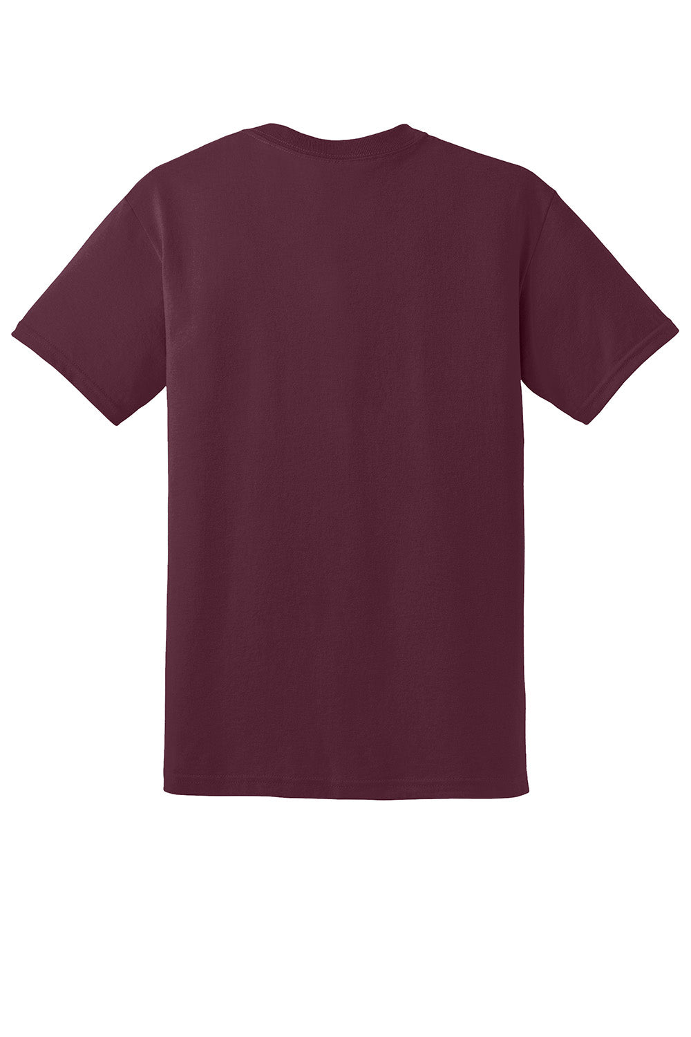 Gildan 8000/G800 Mens DryBlend Moisture Wicking Short Sleeve Crewneck T-Shirt Maroon Flat Back