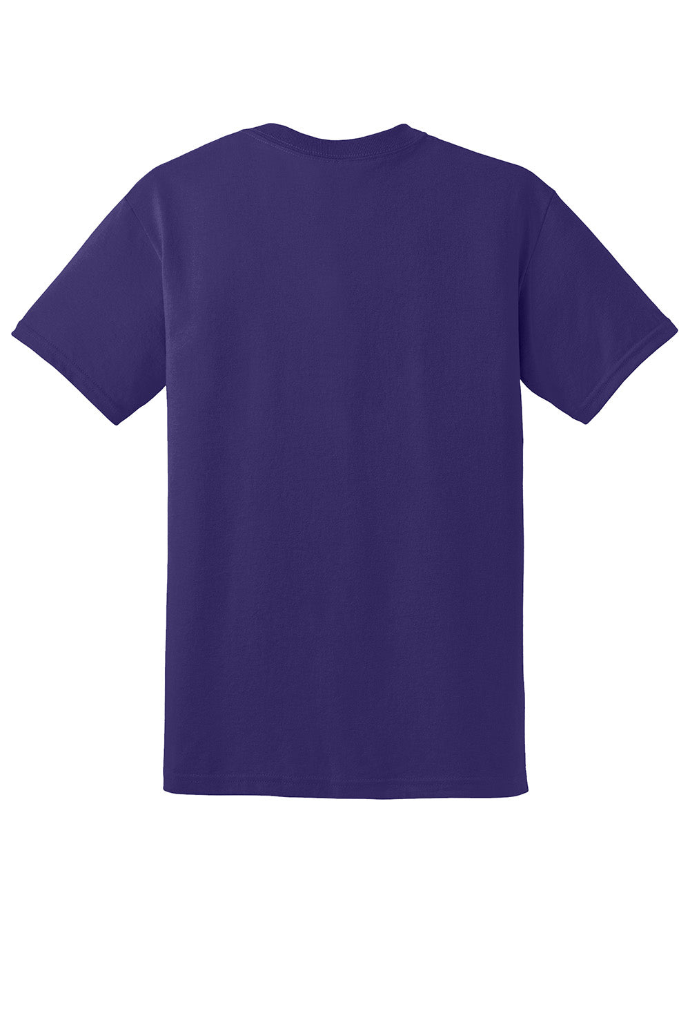 Gildan 8000/G800 Mens DryBlend Moisture Wicking Short Sleeve Crewneck T-Shirt Purple Flat Back