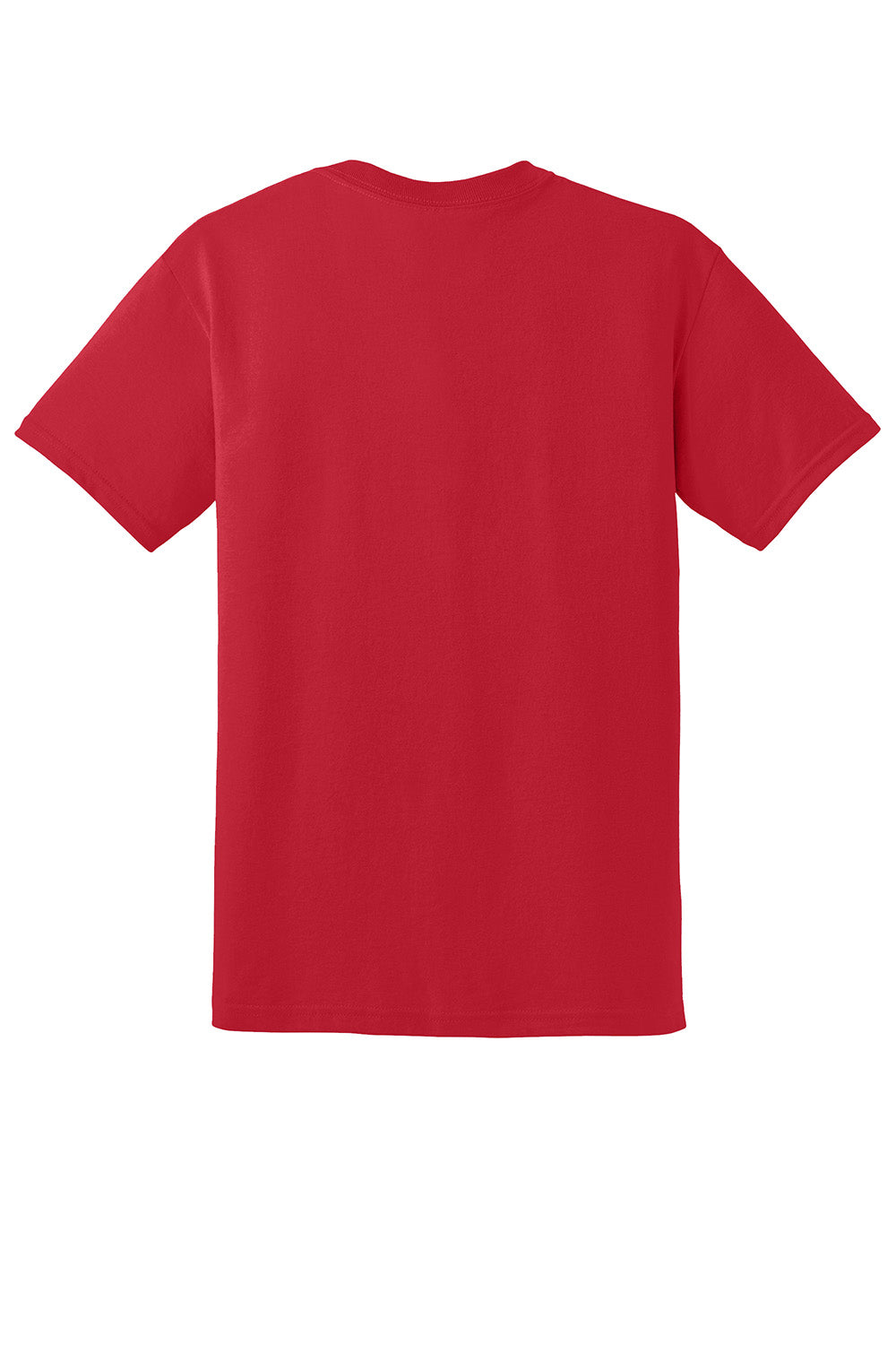 Gildan 8000/G800 Mens DryBlend Moisture Wicking Short Sleeve Crewneck T-Shirt Red Flat Back