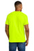 Gildan 8000/G800 Mens DryBlend Moisture Wicking Short Sleeve Crewneck T-Shirt Safety Green Model Back