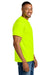 Gildan 8000/G800 Mens DryBlend Moisture Wicking Short Sleeve Crewneck T-Shirt Safety Green Model Side