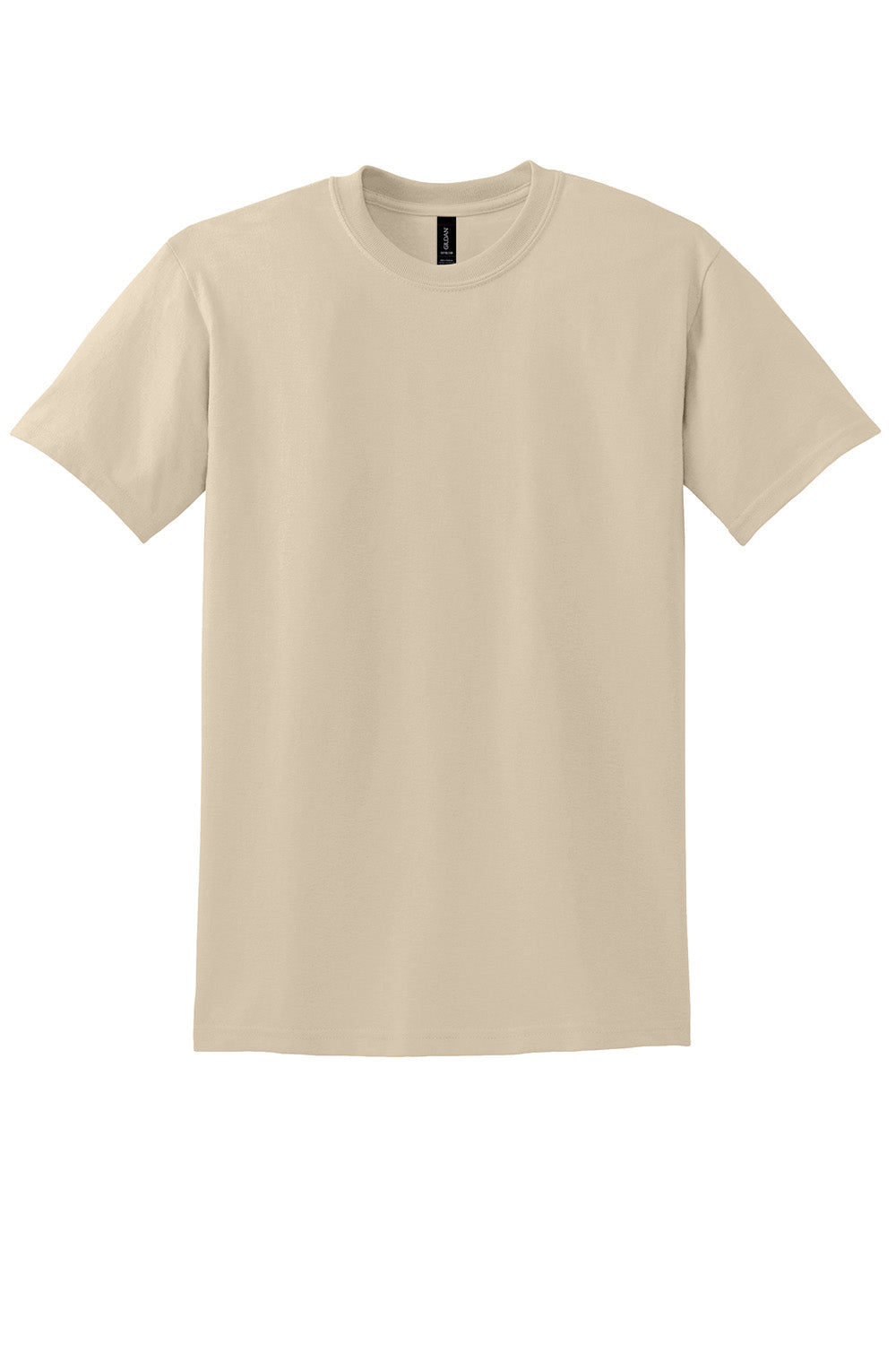 Gildan 8000/G800 Mens DryBlend Moisture Wicking Short Sleeve Crewneck T-Shirt Sand Flat Front