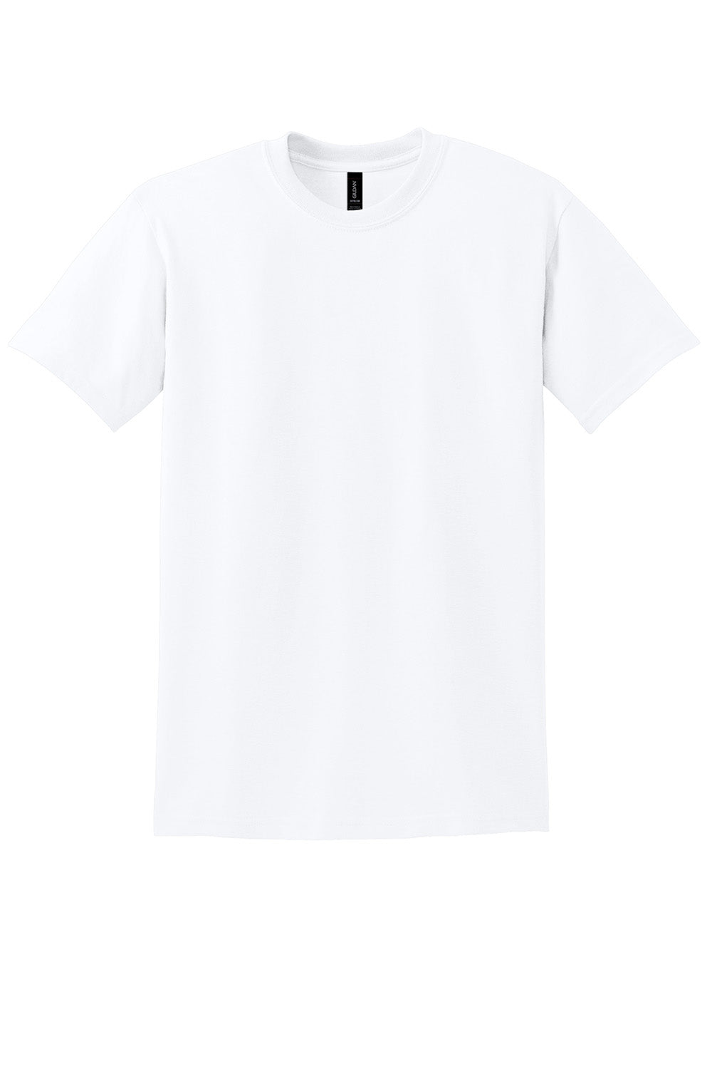 Gildan 8000/G800 Mens DryBlend Moisture Wicking Short Sleeve Crewneck T-Shirt White Flat Front