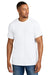 Gildan 8000/G800 Mens DryBlend Moisture Wicking Short Sleeve Crewneck T-Shirt White Model Front