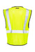 Kishigo 1547-1548 Mens Zippered Mesh Economy Class 2 Vest Lime Green Flat Back