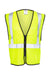 Kishigo 1547-1548 Mens Zippered Mesh Economy Class 2 Vest Lime Green Flat Front