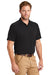 CornerStone CS418/TLCS418 Mens Select Moisture Wicking Short Sleeve Polo Shirt Black Model 3q