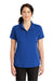 CornerStone CS419 Womens Select Moisture Wicking Short Sleeve Polo Shirt Royal Blue Model Front