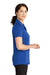 CornerStone CS419 Womens Select Moisture Wicking Short Sleeve Polo Shirt Royal Blue Model Side