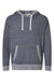 LAT 6779 Mens Harborside Melange French Terry Hooded Sweatshirt Hoodie Navy Blue Flat Front