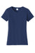 Port & Company LPC450 Womens Fan Favorite Short Sleeve Crewneck T-Shirt Team Navy Blue Flat Front