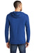 District DM139 Mens Perfect Tri Long Sleeve Hooded T-Shirt Hoodie Deep Royal Blue Model Back