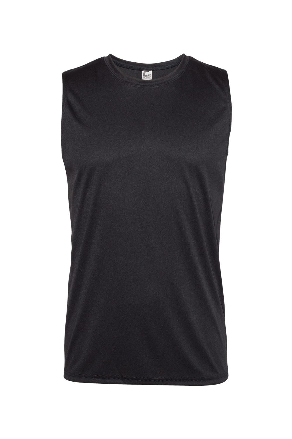 C2 Sport 5130 Mens Moisture Wicking Tank Top Black Flat Front