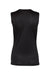 C2 Sport 5663 Womens Moisture Wicking V-Neck Tank Top Black Flat Back