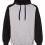 Badger Mens Athletic Fleece Hooded Sweatshirt Hoodie - Oxford Grey/Black