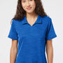 Adidas Womens UPF 50+ Short Sleeve Polo Shirt - Collegiate Royal Blue Melange