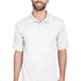 UltraClub Mens Cool & Dry Moisture Wicking Short Sleeve Polo Shirt - White