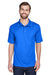 UltraClub 8210/8210T Mens Cool & Dry Moisture Wicking Short Sleeve Polo Shirt Royal Blue Model Front