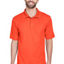 UltraClub Mens Cool & Dry Moisture Wicking Short Sleeve Polo Shirt - Orange